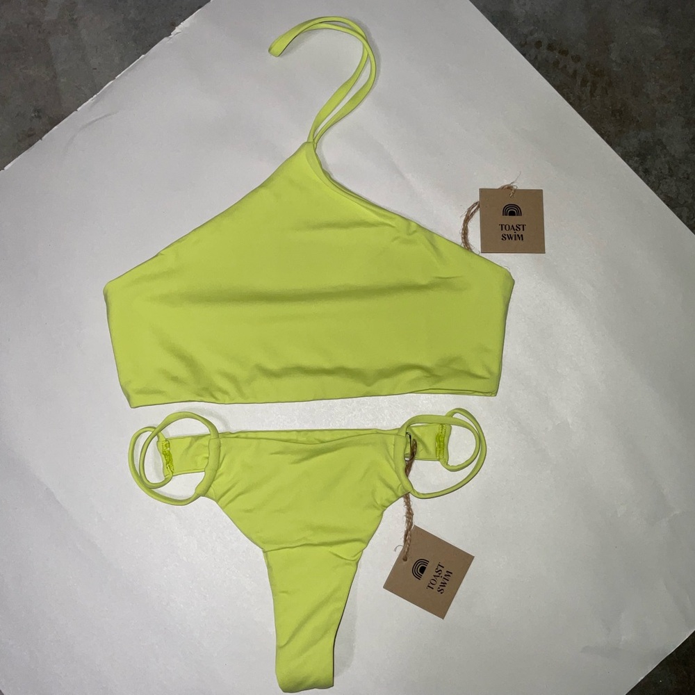 Toast Swim Neon Yellow Bikini Set